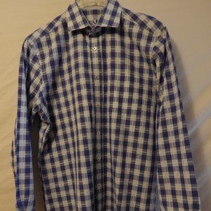 Bugatchi Men's Dress Shirt, LG, Shaped Fit